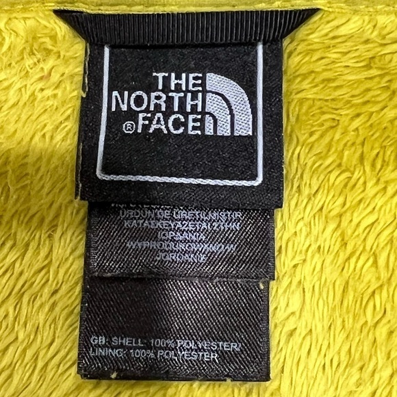 Small The North Face Retro Pile Lime Green Tennis Ball Sherpa Soft Full Zip Coat - Picture 4 of 10